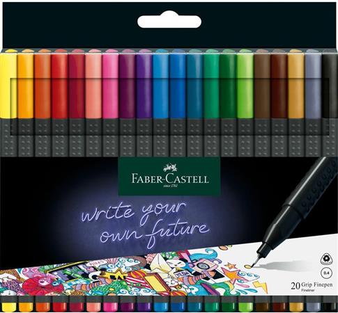 Cienkopisy FABER-CASTELL GRIP 20 kolorów...