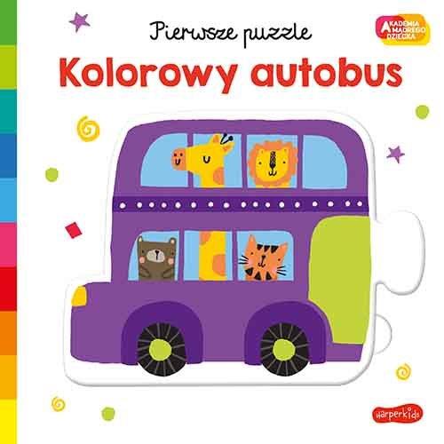 KOLOROWY AUTOBUS.  PIERWSZE PUZZLE