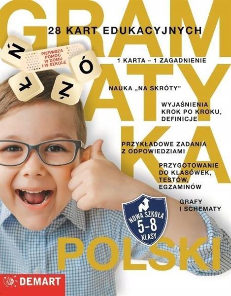 GRAMATYKA JĘZYKA POLSKIEGO. 28 KART EDUKACYJNYCH