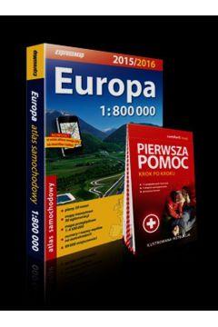 EUROPA ATLAS SAMOCHODOWY 1:800 000+ PIERWSZA POMOC