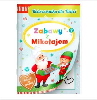 ZABAWY Z MIKOŁAJEM. KOLOROWANKA Z NAKLEJKAMI