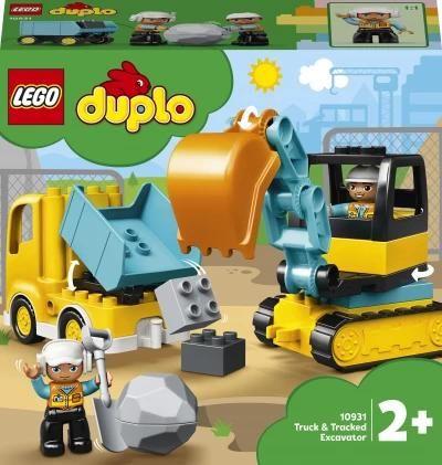 LEGO DUPLO, Town, klocki Ciężarówka i koparka gąsi