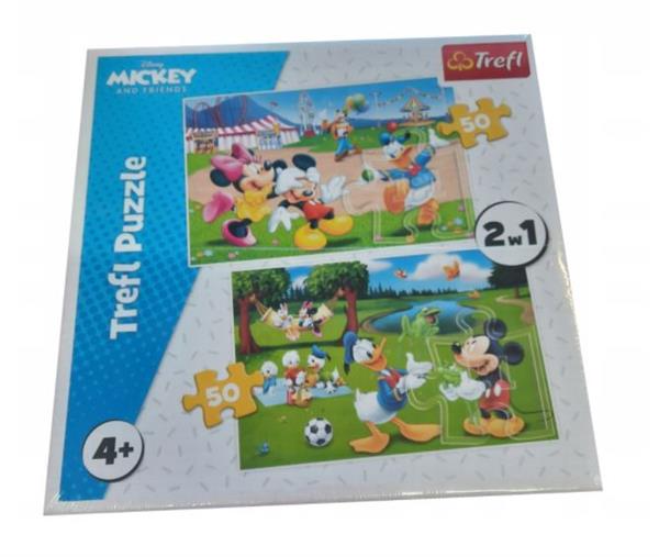 PUZZLE 2W1 TREFL 2 X 50 EL. MYSZKA MICKEY MINNIE