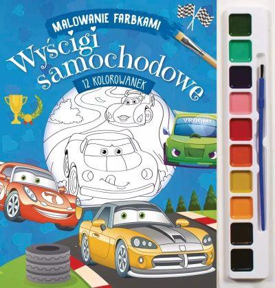 MALOWANIE FARBKAMI. WYŚCIGI SAMOCHODOWE