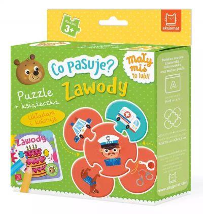 CO PASUJE? ZAWODY. PUZZLE + KSIĄŻECZKA