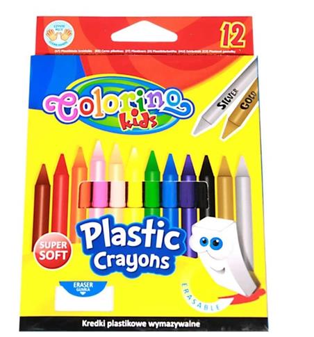 KREDKI ŚWIECOWE, COLORINO KIDS, 12 KOLORÓW