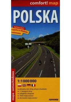 POLSKA 1:1 000 000 LAMINOWANA MAPA SAMOCHODOWA