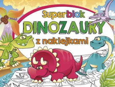 SUPERBLOK Z NAKLEJKAMI DINOZAURY