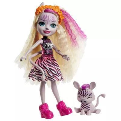 Enchantimals, lalka Zebra z figurką