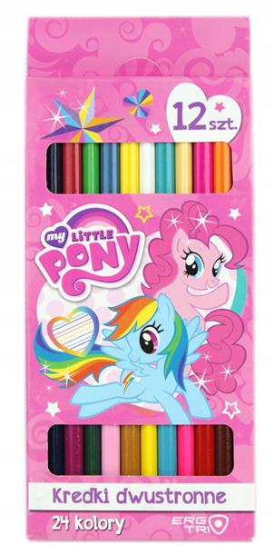 KREDKI DWUSTRONNE MY LITTLE PONY 12 SZT 24 KOLORY