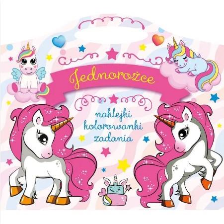 JEDNOROŻCE NAKLEJKI KOLOROWANKI ZADANIA