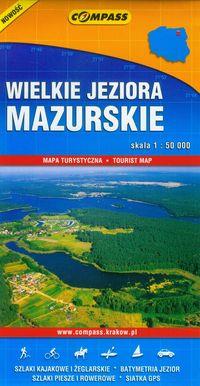 WIELKIE JEZIORA MAZURSKIE MAPA TURYSTYCZNA