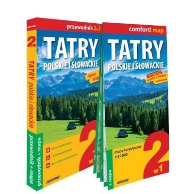 Tatry polskie i słowackie 2w1: przewodnik + mapa