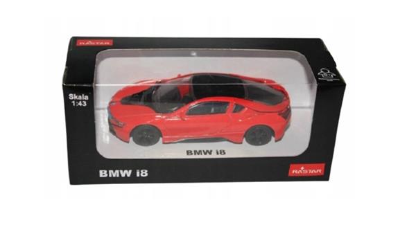 SAMOCHÓD BMW I8 CZERWONY 1:43 RASTAR