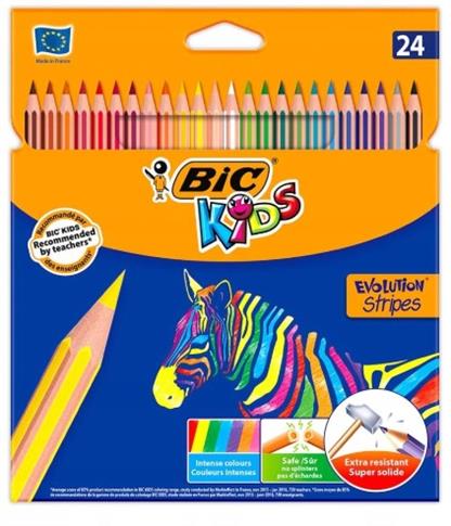 KREDKI KIDS ECO EVOLUTION STRIPES 24 KOLORY BICKRE