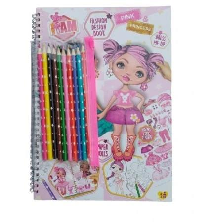 KREATYWNY ZESTAW FASHION DESIGN BOOK SZKICOWNIK I