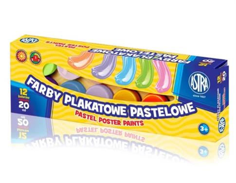 Astra, Farby plakatowe, pastelowe, 12 kolorów - 20