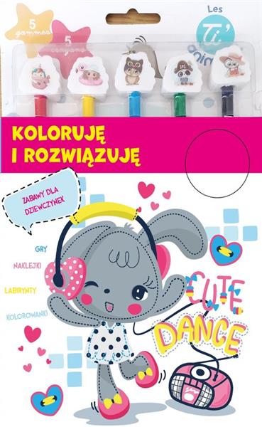 KOLORUJĘ I ROZWIĄZUJĘ. ZABAWY DLA DZIEWCZYNEK