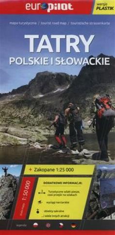 Tatry Polskie i Słowackie Mapa turystyczna 1:50 00