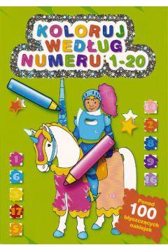 Koloruj wg numeru - zielony od 1 do 20