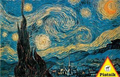 Puzzle 1000 elementów. Van Gogh, Gwiaździsta noc