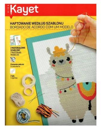 HAFTOWANIE WEDŁUG SZABLONU LAMA I MIŚ KAYET