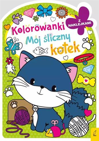 KOLOROWANKA Z WYKROJNIKIEM. MÓJ ŚLICZNY KOTEK