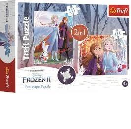 PUZZLE TREFL 111+111 FUN SHAPE - KRAINA LODU -2W1