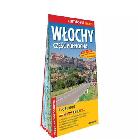 Włochy. Część północna; mapa samochodowa 1:650 000