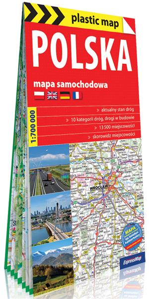 POLSKA. FOLIOWANA MAPA SAMOCHODOWA, 1:700 000