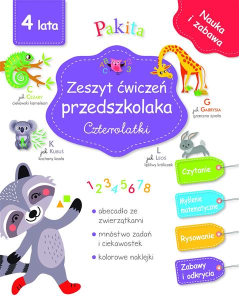 ZESZYT ĆWICZEŃ PRZEDSZKOLAKA. CZTEROLATKI