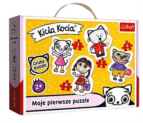 Trefl, puzzle, Baby Classic, Wesoła Kicia Kocia,