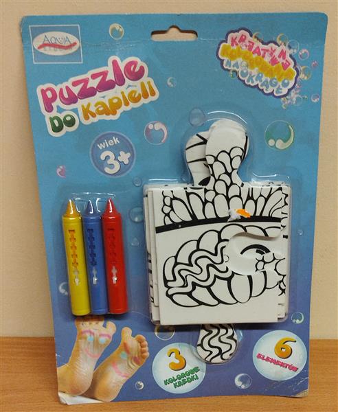 KOLORUJ NA OKRĄGŁO - PUZZLE DO KAPIELI