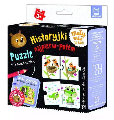 HISTORYJKI NAJPIERW-POTEM. PUZZLE + KSIĄŻECZKA