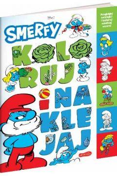 KOLORUJ I NAKLEJAJ. SMERFY