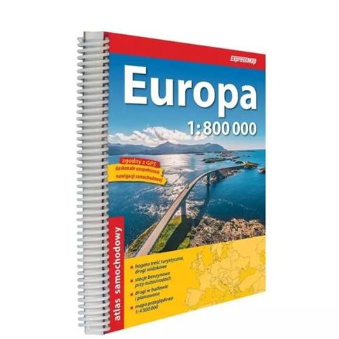 Europa atlas samochodowy 1:800 000