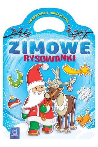 Zimowe rysowanki. Książeczka z naklejkami