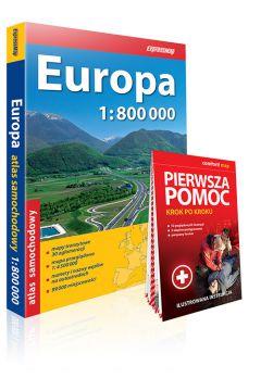 EUROPA ATLAS SAMOCHODOWY1:800 000 + PIERWSZA POMOC