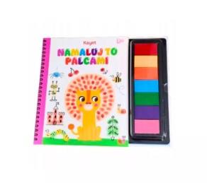 LEW. NAMALUJ TO PALCAMI. KOLOROWANKA Z FARBKAMI