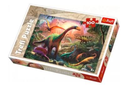 Puzzle 100 Świat dinozaurów TREFLPuzzle 100 Świat