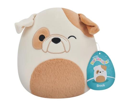 Squishmallows, mały pluszak, buldog, Brock, 7,5