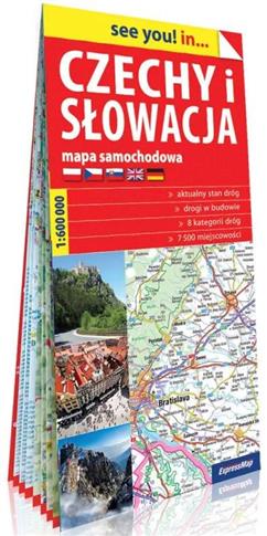 Czechy i Słowacja; papierowa mapa samochodowa 1:60