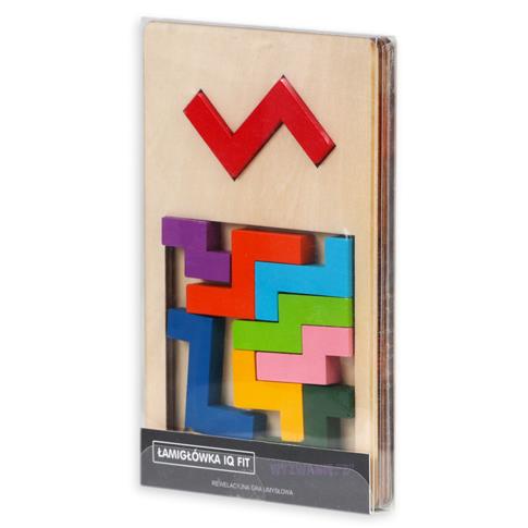 Mi-Toys, Drewniane puzzle 1, IQ Fit, łamigłówka, 9