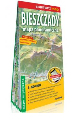 Bieszczady Mapa panoramiczna laminowana