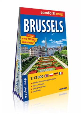 Bruksela (Brussels); kieszonkowy laminowany plan m