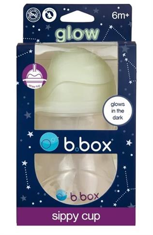 B.Box, Bidon ze słomką, Glow in the dark, 240 ml