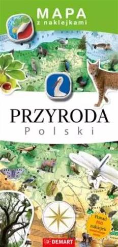 MAPA Z NAKLEJKAMI  PRZYRODA POLSKI