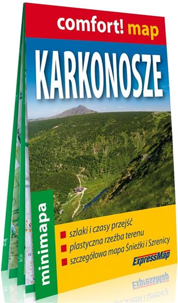 KARKONOSZE; LAMINOWANA MAPA TURYSTYCZNA