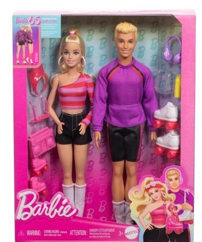 BARBIE LALKA I KEN NA WROTKACH + AKCESORIA HXK90