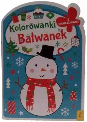 Kolorowanka z wykrojnikiem Bałwanek